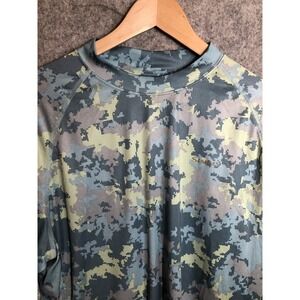 Simms Shirt Mens XL Pullover Gray Camo Cor3 Performance Stretch Fishing Outdoor